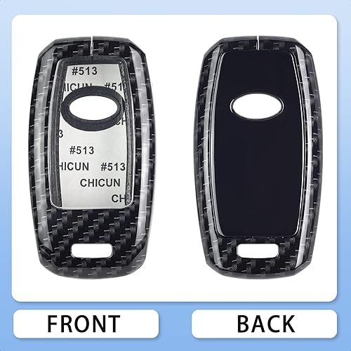Miniatura 2 de SK CUSTOM Funda inteligente de aleación de zinc con patrón de fibra de carbono compatible con Kia Forte Koup Optima Rio Sedona Sorento Soul EV