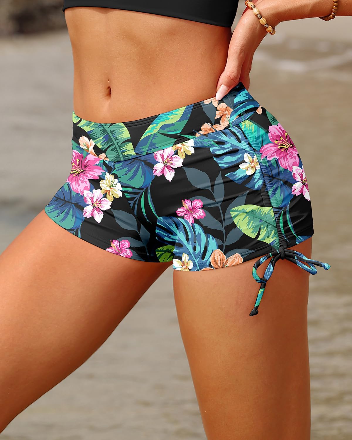 Holipick Women Swim Shorts Tummy Control Swim Bottoms Boyleg Swimsuits Shorts Bathing Suit Bikini Bottoms - Image 4