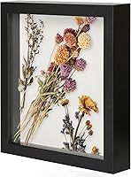 Vista 44 de Muzilife Marco de Fotos Shadow Box de 11x14 pulgadas con Tablero de Lino - Madera Profunda y Vidrio Templado, Estuche Rústico de Exhibición Listo