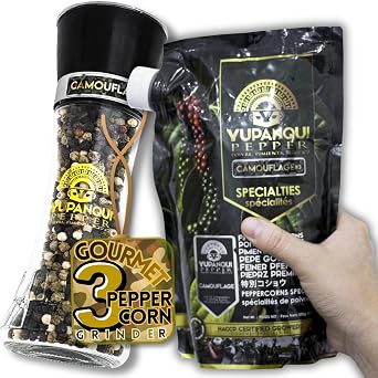 3 Peppercorn Medley [2-Pack] Grinder + Refill for Vegetables, CAMOUFLAGE