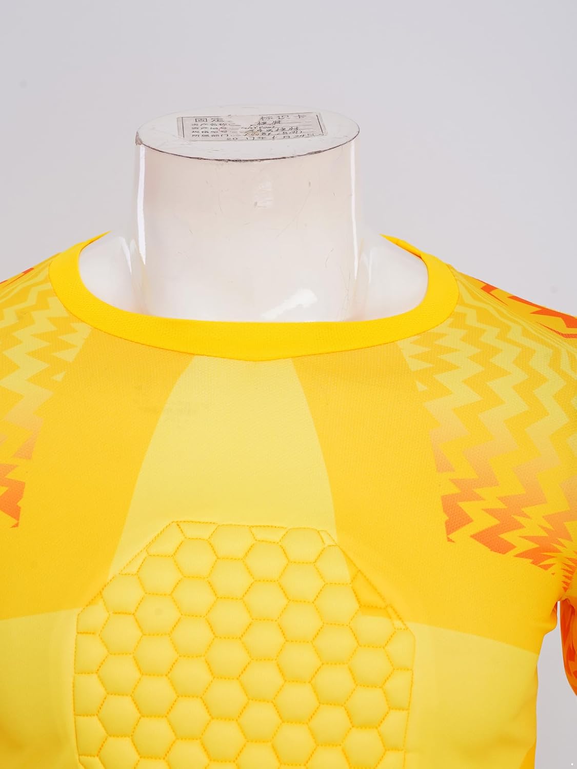 Yhong Boys Soccer Jersey Padding Goalie Shirts Goalkeeper Training Top Football Athletic T-Shirts