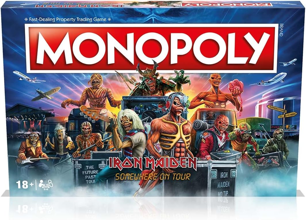 Winning Moves Iron Maiden Monopoly Board Game, Advance to Senjutsu, Nights of Dead, The Book of Souls and Trade your way to success, Great Gift for Children Aged 18+