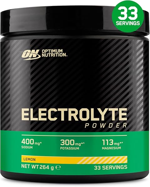 Optimum Nutrition Electrolyte Powder, Lemon Ready-to-Mix Formula, Sodium Magnesium Potassium Food Supplement for Workouts and Intense Training, 264 g, 33 Servings