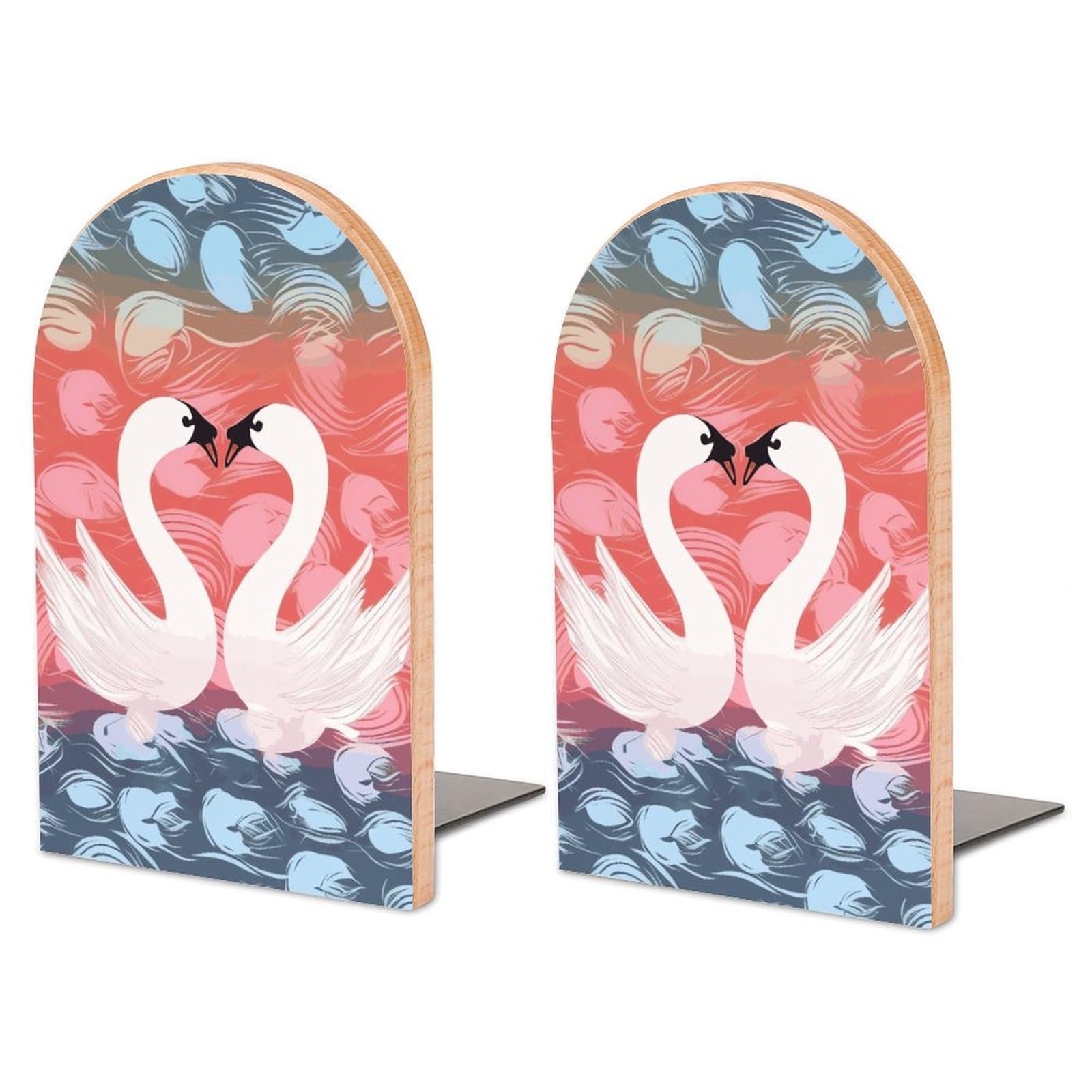 Serre-livres cygne grand format pour organiser votre bureau avec style