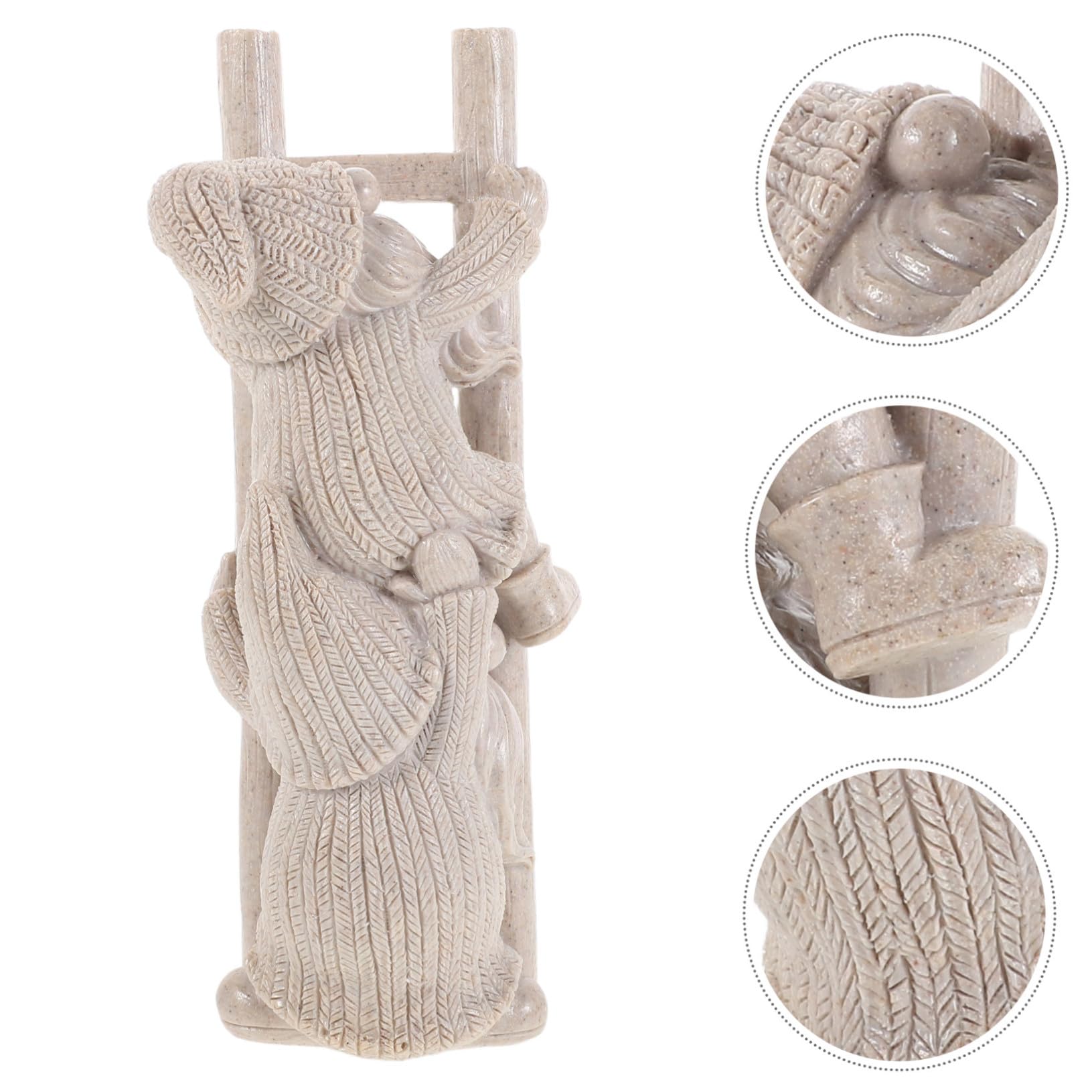 SOIMISS Sculpture Murale Homme Grimpant Figurine Résine Ornement De Poupée GNOME Statue De GNOME Grimpant pour Patio Statue Résine à Échelle De Jardin