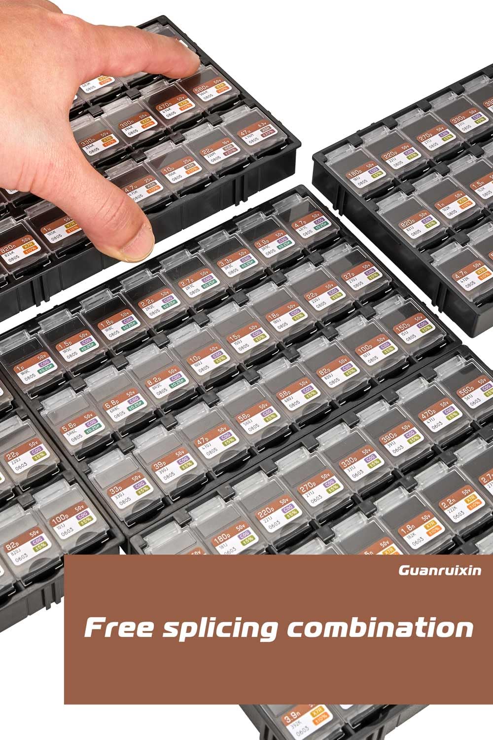 Chip Capacitor Design Kit,EIA 0402 Size,0.5pF-10uF Capacitance,72 Values,7200PCS,RoHS Compliant