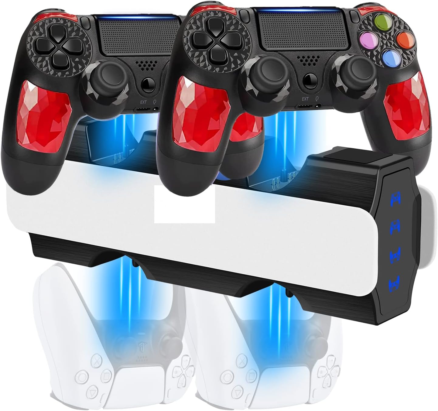 TOPAD 2 Pack Wireless Gamepad for PS4 Controller, Charging