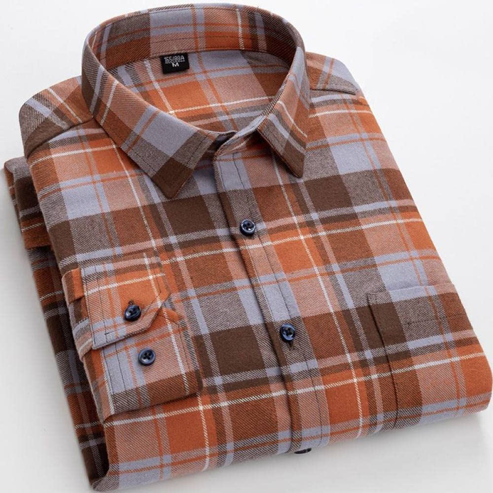 Camicia In Cotone A Maniche Lunghe Da Uomo,Camicia Casual Da Uomo A Maniche Lunghe, Camicia Casual Da Uomo In Cotone A Quadri Camicia Da Lavoro Casual A Maniche Lunghe Camicie Casual Eleganti Con Ta