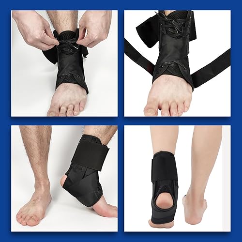 Miniatura 6 de Kennerly - Tobillera para mujeres y hombres, soporte para esguince de tobillo, tendinitis de Aquiles, recuperación de lesiones, diseño con cordones