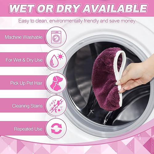 Miniatura 7 de Mifoci 16 almohadillas lavables para trapeador compatibles con trapeador Swiffer, repuestos de paño de trapeador reutilizables para pisos de madera