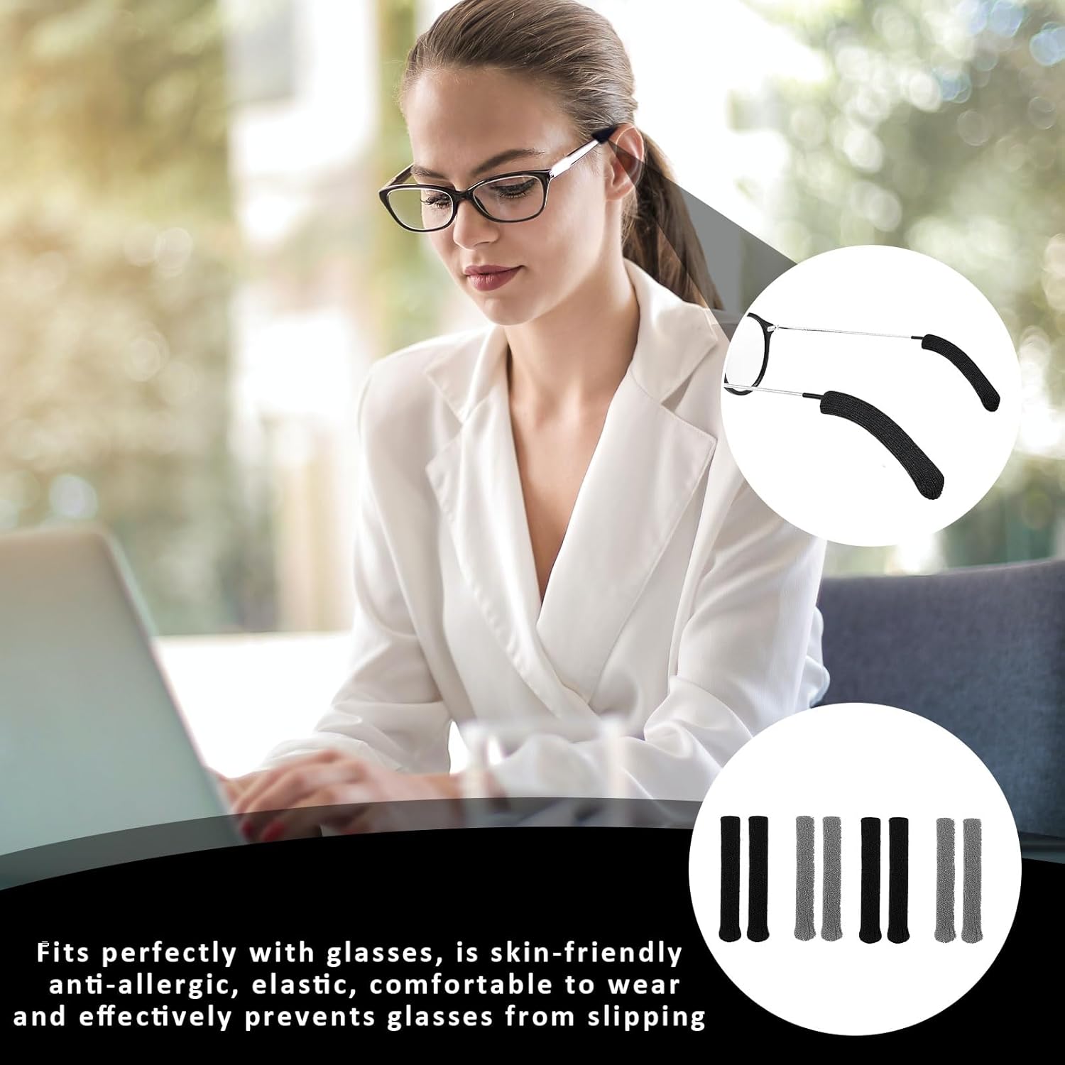 8 Pcs Glasses Ear Grip,Glasses Ear Cushion,Eye Glasses Ear Grippers,Eyeglass Ear Cushions,Glasses Ear Grips Non Slip,Anti Slip Glasses Grip,For Glasses Sunglasses Eyewear - Image 4