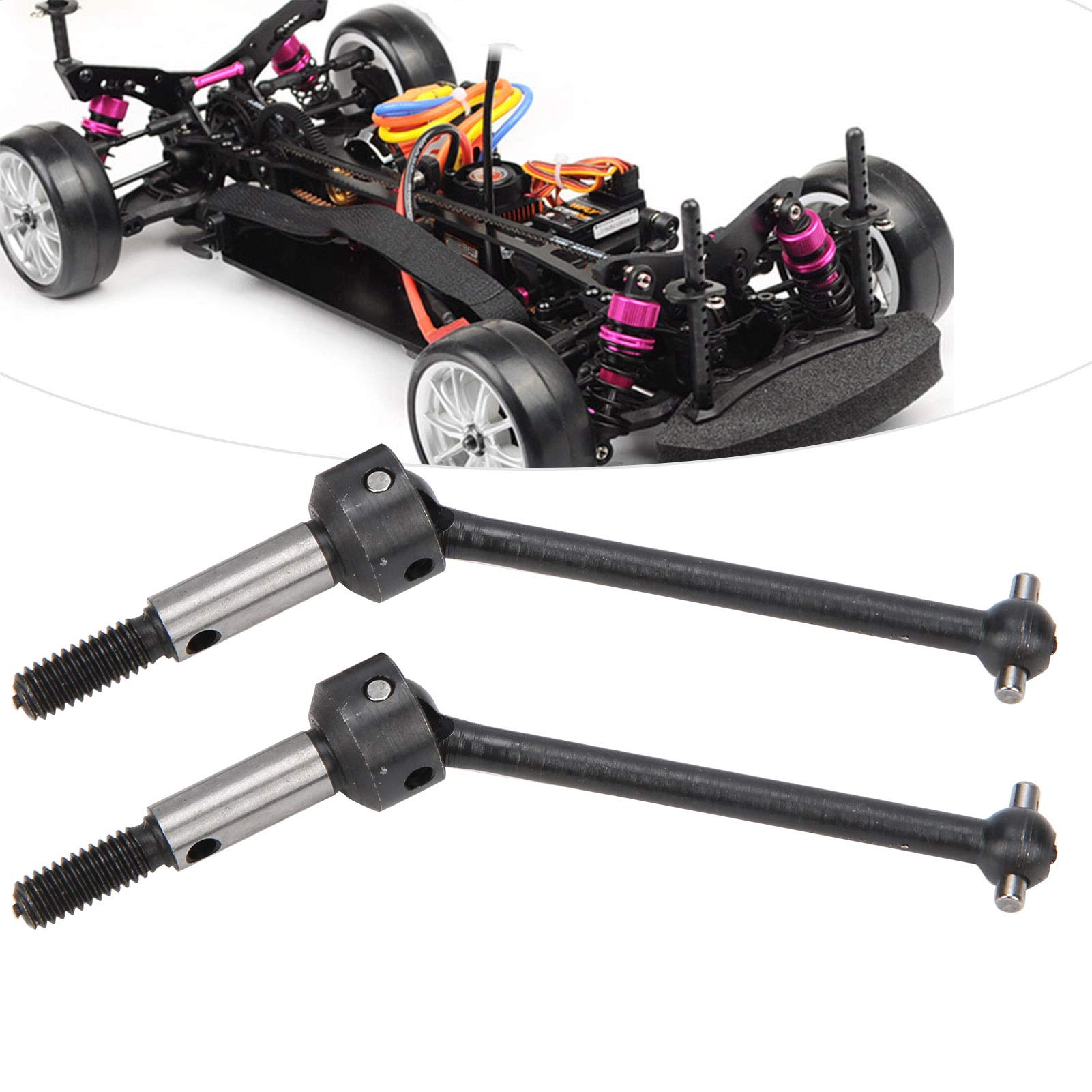 Arbres d'entraînement de voiture RC, accessoires RC, 2 pièces de remplacement d'arbre d'entraînement en os en acier pour modèle de - Auto Arbres d'entraînement de voiture RC, accessoires RC, 2 pièces de remplacement d'arbre d'entraînement en os en acier pour modèle de - Auto