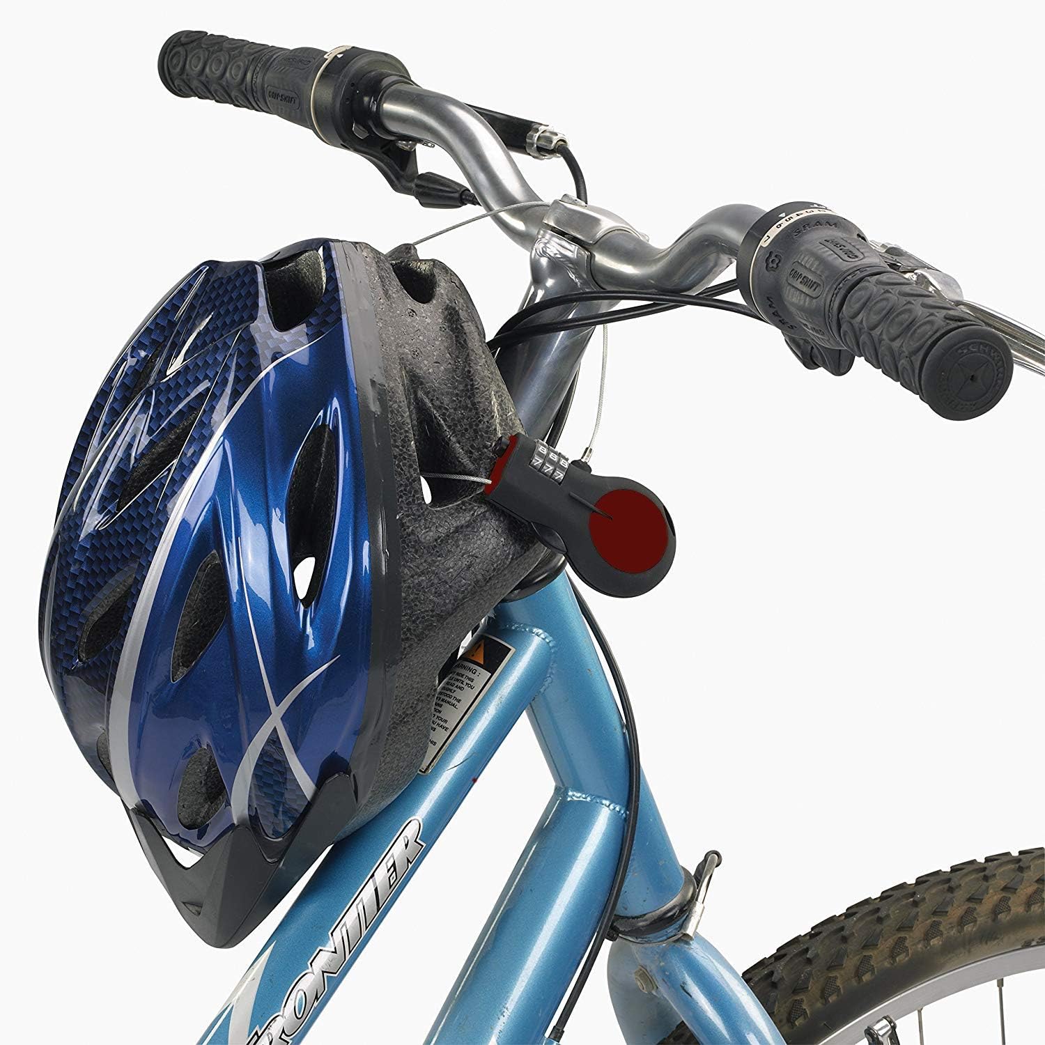  | Lewis N. Clark TSA Approved Padlock & Bike Lock for Luggage + Travel, Set Your Combo w/30in Retractable Steel Cable, Red | Luggage Locks