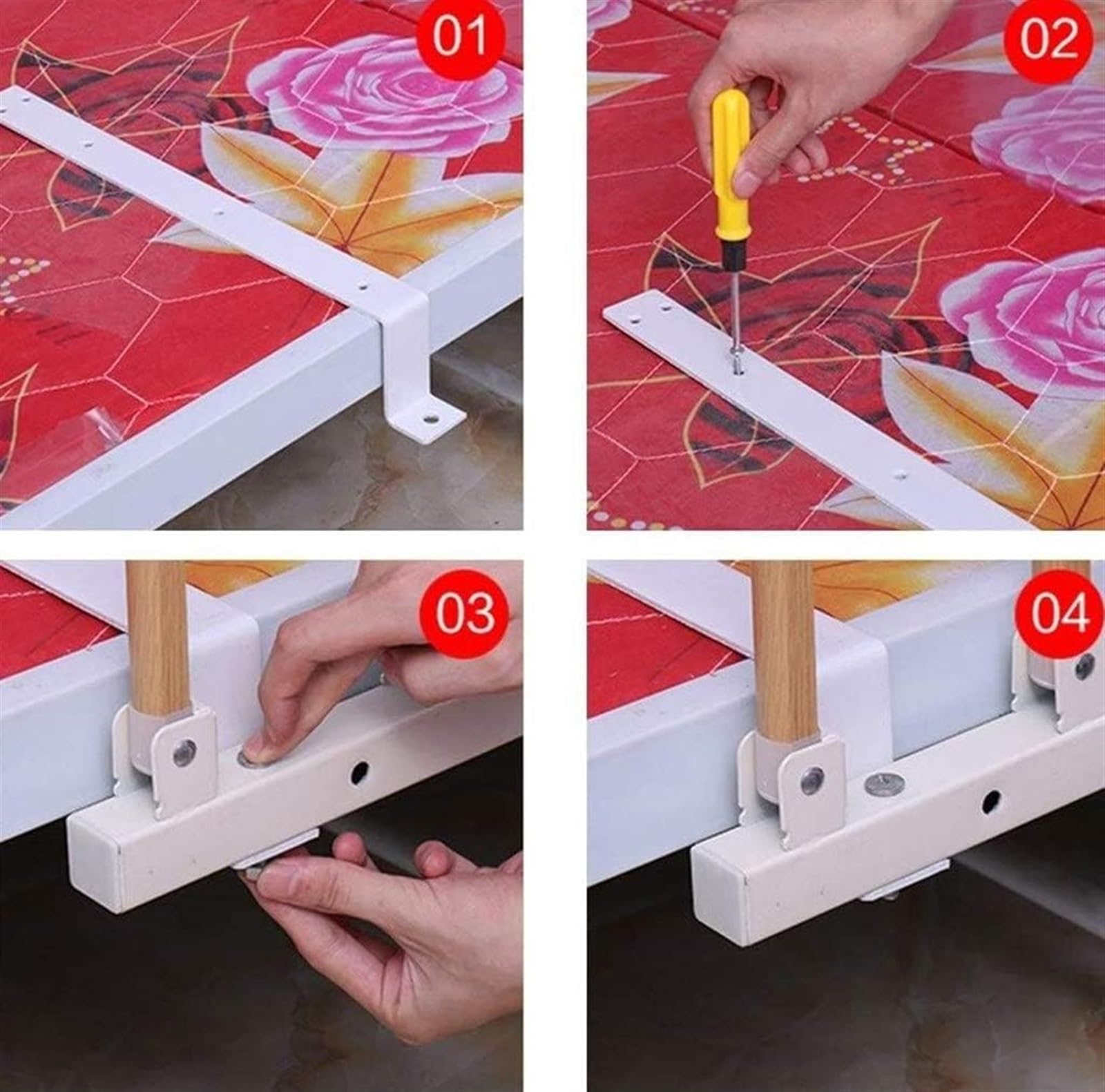 Barandillas de Cama para Personas Mayores, Protector de barandilla de Cama for Personas Mayores: barandilla Lateral Plegable Ajustable, manija de Barra de Parachoques con Agarre de Metal