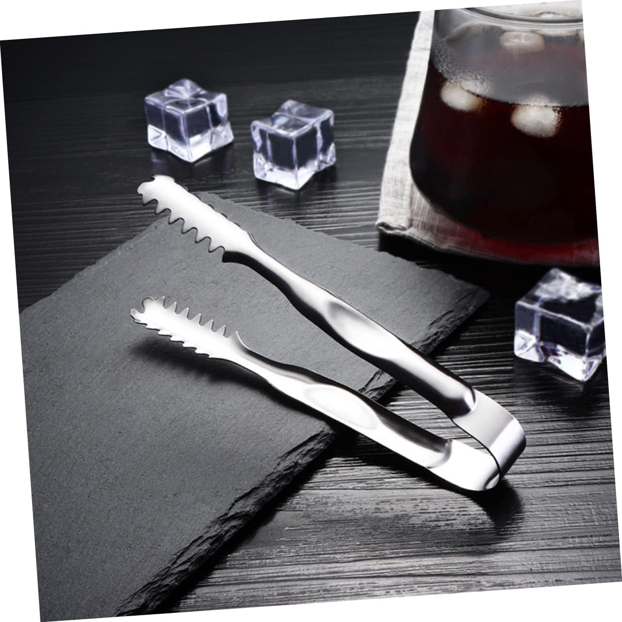3pcs Stainless Steel Ice Sugar Tongs Comfortable to Hold Flexible Handle Kitchen Gadgets for Buffet Bbq Tea Party Home Cafe Medium