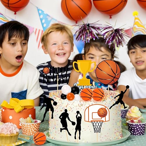 Miniatura 34 de Hooqict 26 piezas de decoraciones de pasteles de los años 80 y 90, decoraciones retro de los años 80 de hip hop con bolas de purpurina para cupcakes