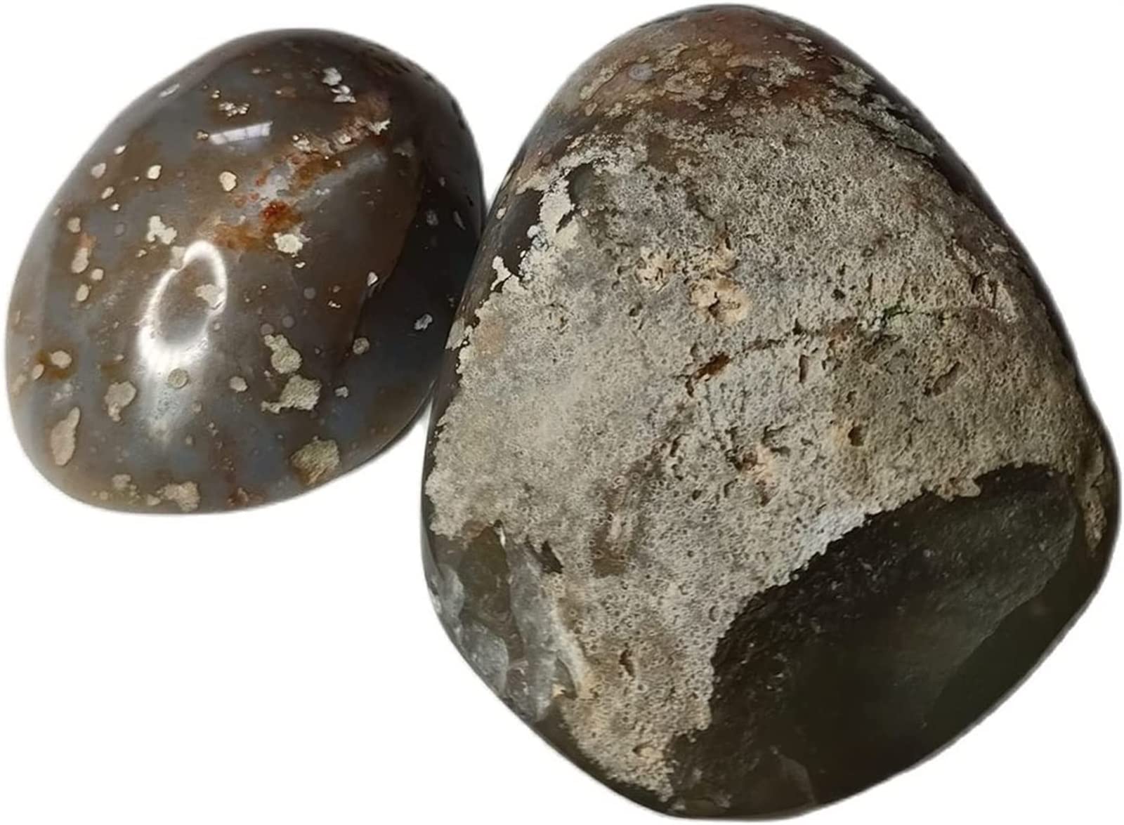 Piedras Almacenamiento hecho a mano natural Ágata geoda Collar Caja Áspera Cuarzo Cristal Pendientes Anillos Caja Piedra de cristal Mujer Joyería Contenedor Piedras de cristal Decoración Inicio Colecc