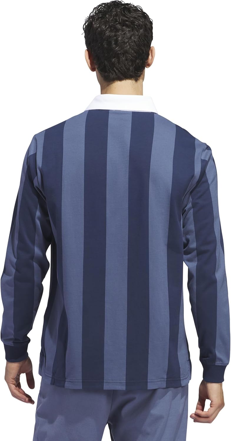 adidas Mens Go-to Long Sleeve Rugby Polo Shirt