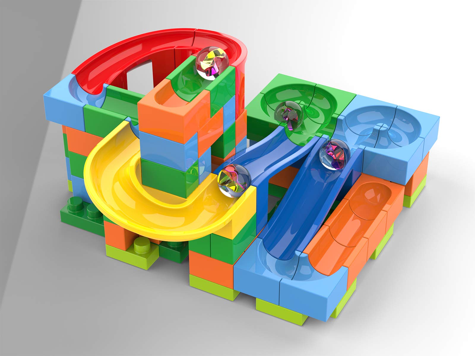 Buy Chocozone Marble Run Track 98 Piece Marble Maze Building Sets