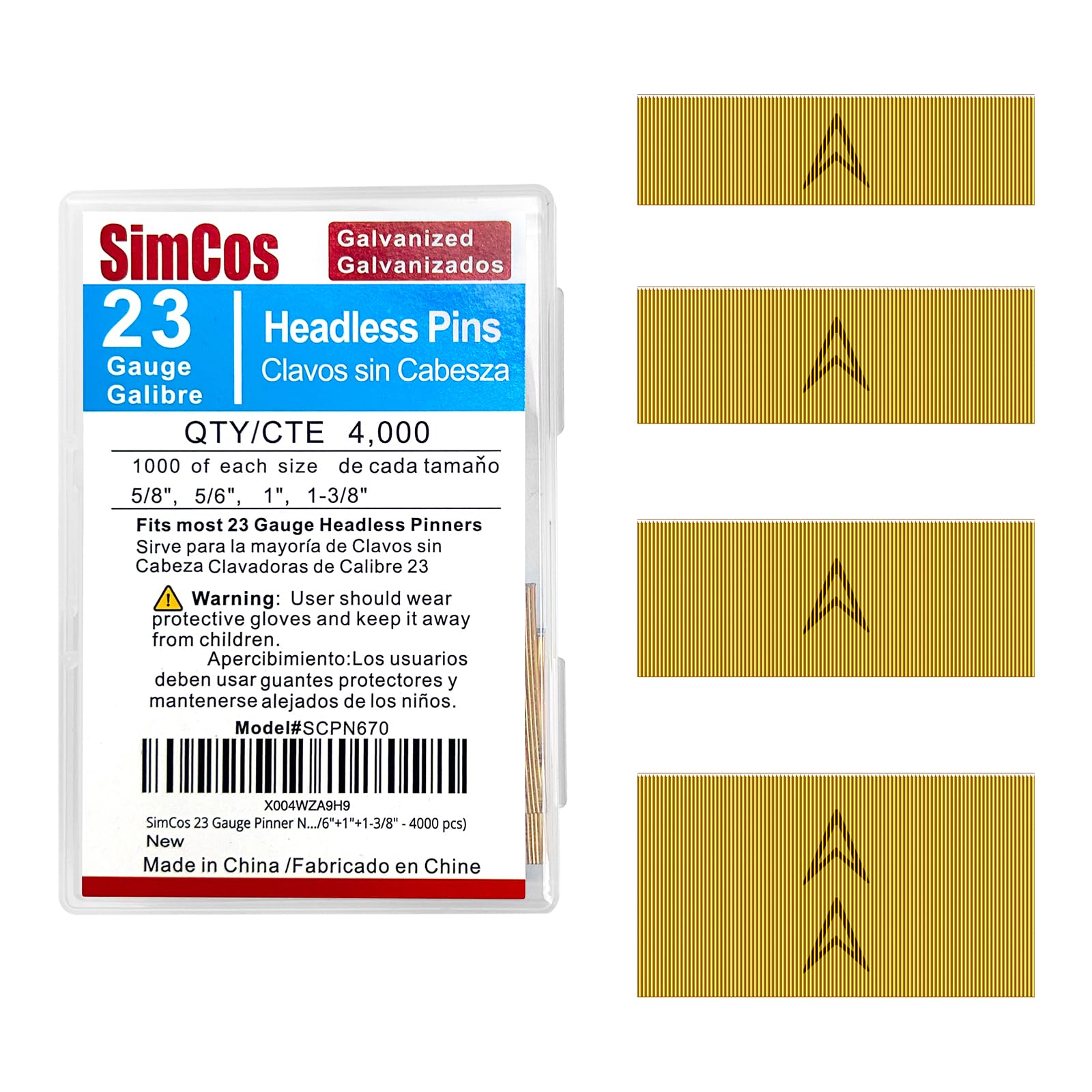 23 Gauge Pin Nails - Assorted Sizes (5000 Pack) -13