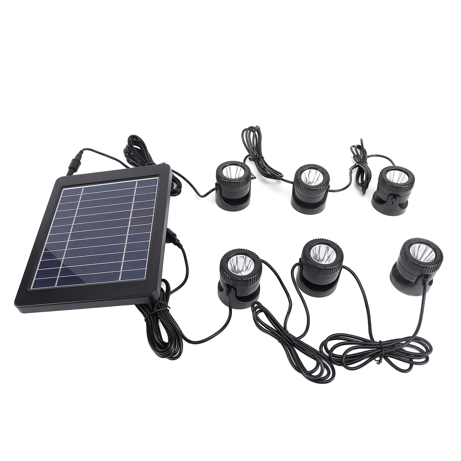 Pyhodi Luci Solari per Laghetti, 6 in 1 Impermeabili IP68, Luci Subacquee a Colori Cangianti, Faretti LED Sommergibili Super Luminosi per Acquari, Fontane, Giardini e cortili.