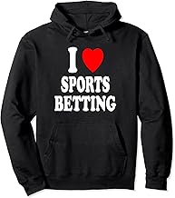 I Heart (Love) Sports Betting Wagering Predicting Gambling Pullover Hoodie