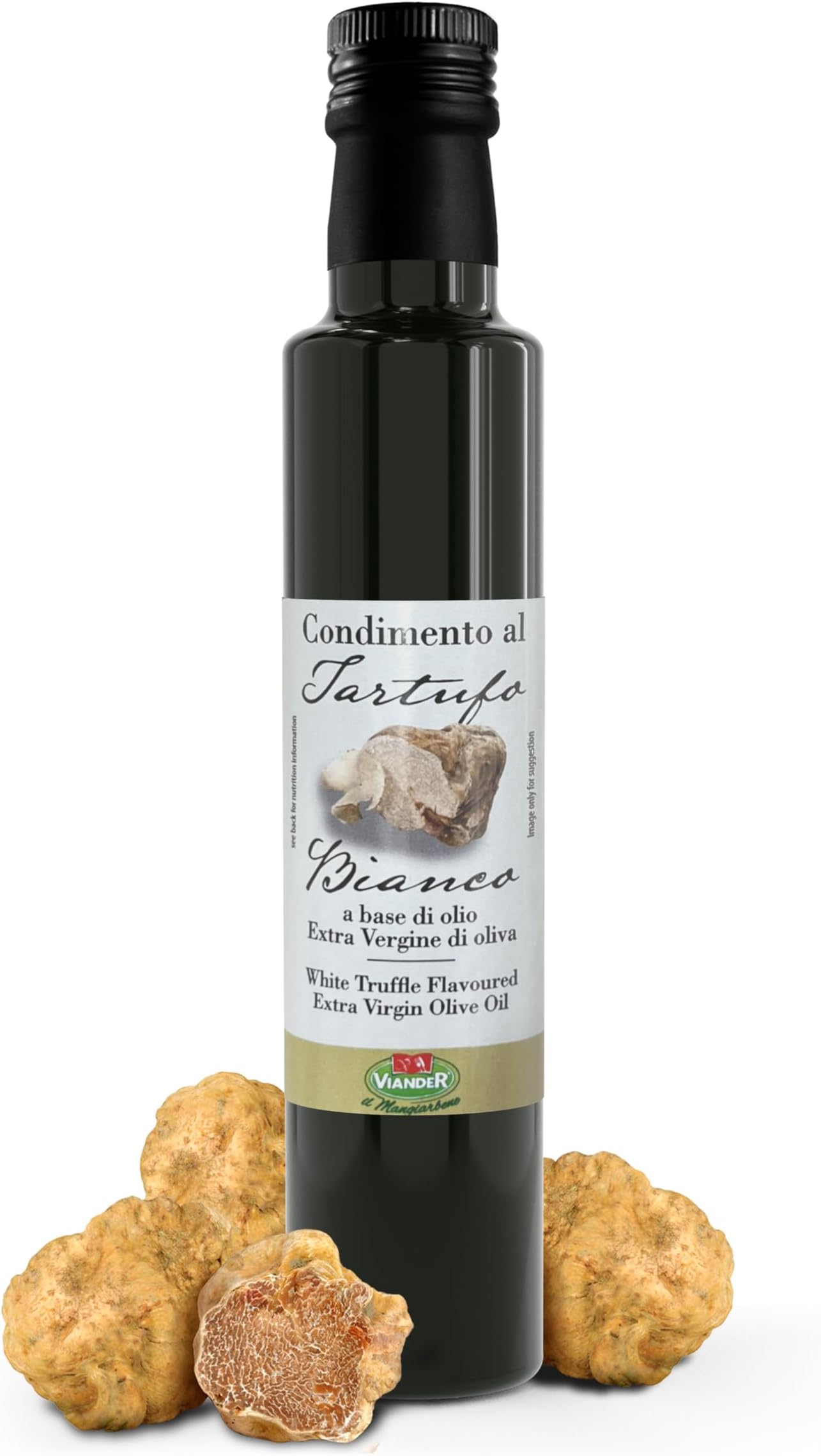 Truffle Oil (8.45 Ounce) - White Truffle in EVOO - Real Truffle Oils - Pure Infused White Truffle Oil - Best Truffle Oil From Italy - Aceite de Trufa - Tartufo Bianco. By Serendepity Life (1 Pack)