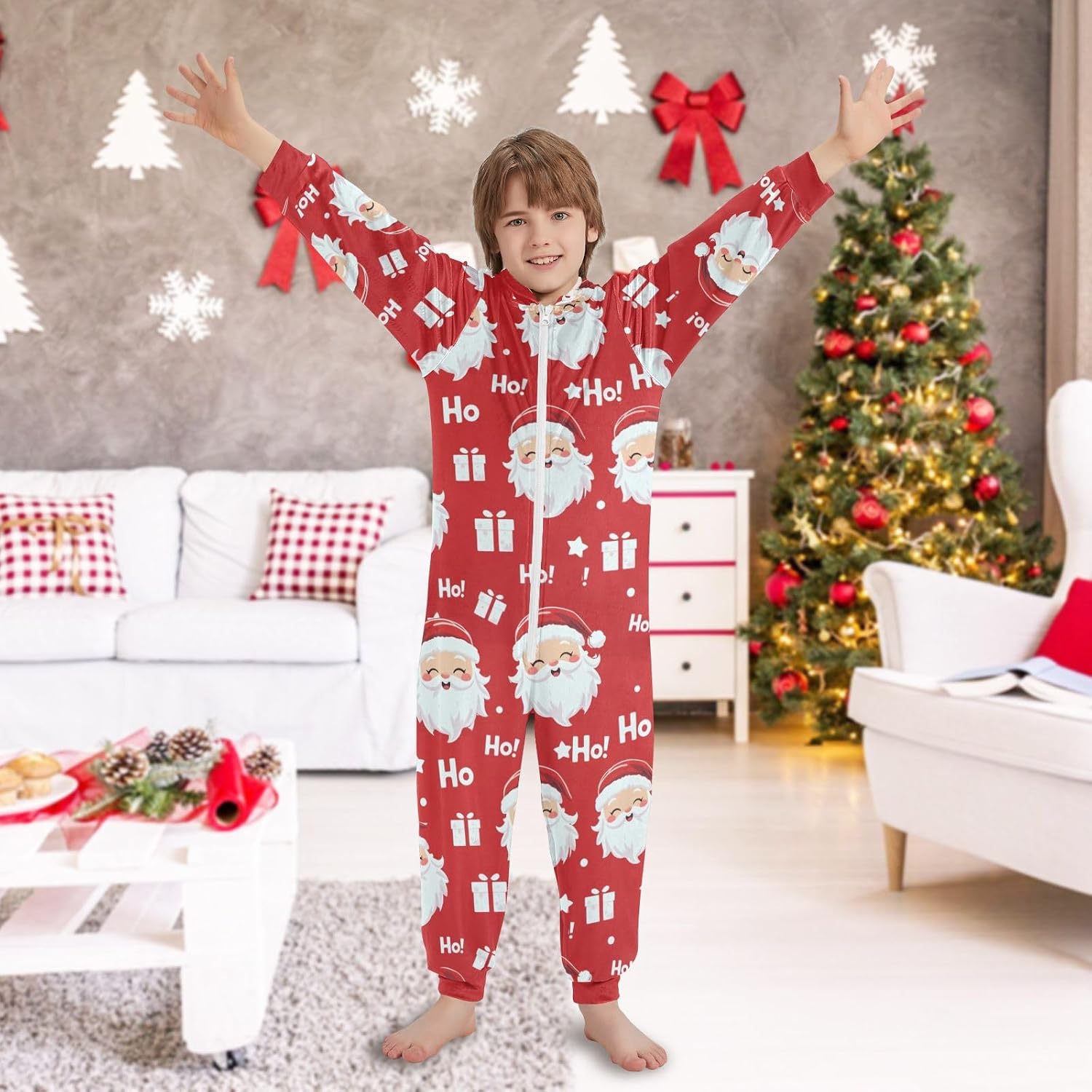 Onesie Sleepwear Cute Capybara Stars One Piece Hooded Unisex Jumpsuit with Pockets 5-6Y