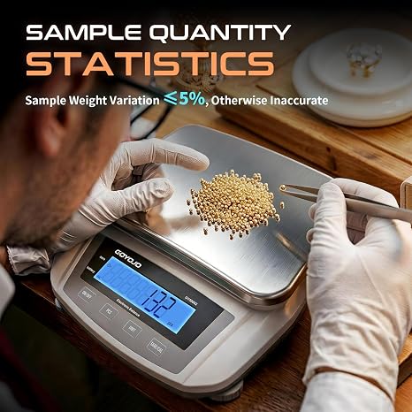 GOYOJO Digital Analytical Balance and Lab Scale, 5000g Capacity, 0.01g Precision, Stainless Steel, Multi-Unit (g/oz/ct/lb) for Jewelry, Kitchen, and Lab Reliable, Accurate, Easy to Use, Black Panel