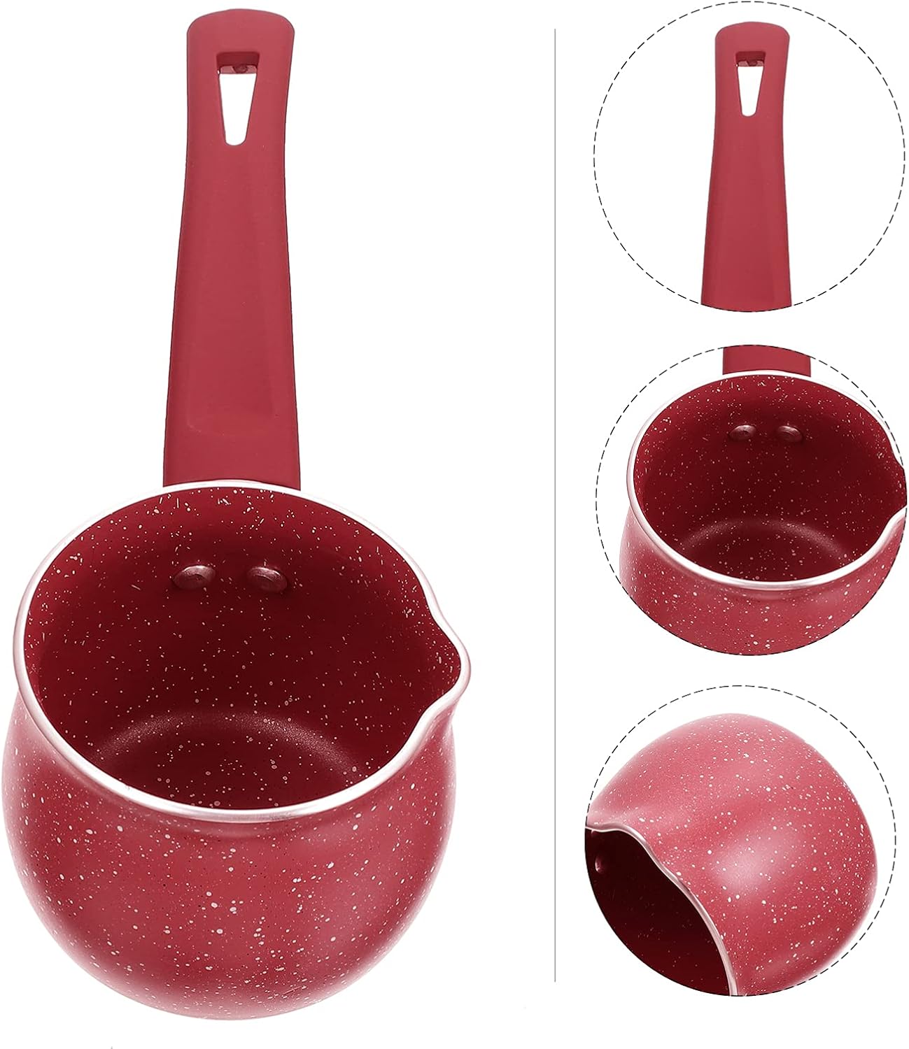 1 Pc Milk Pot, Milk Saucepan Milk Heating Pot Butter Warmer Pan Melting Pot Mini Cooking Pot for Milk Butter Sauce, 22.5X11X8CM