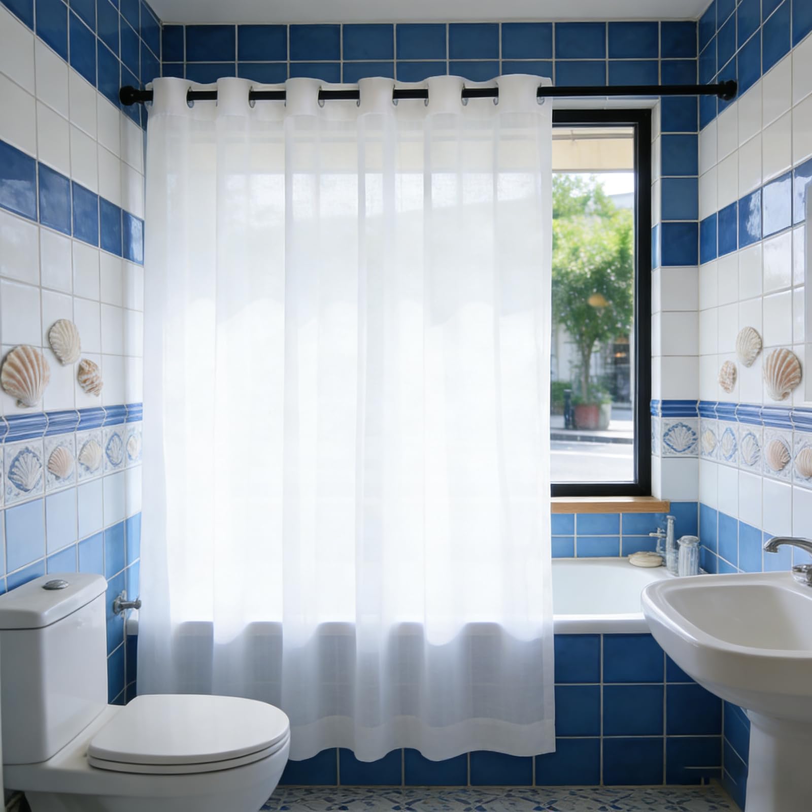 Voile Gardinen 230 x 166 cm Halbtransparent, Lichtdurchlässig Und Elegan, mit Ösen in Leinenoptik, Luftig Und Langlebig Vorhänge Ösenvorhang Durchlässig für Jedes Fenster, Weiß