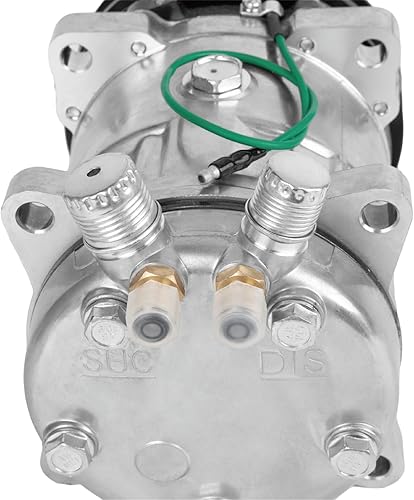 Miniatura 8 de CARSTECH niversal Compresor AC con negro 2PK embrague Sanden SD 508 estilo 5H14 R134A V correa 24V