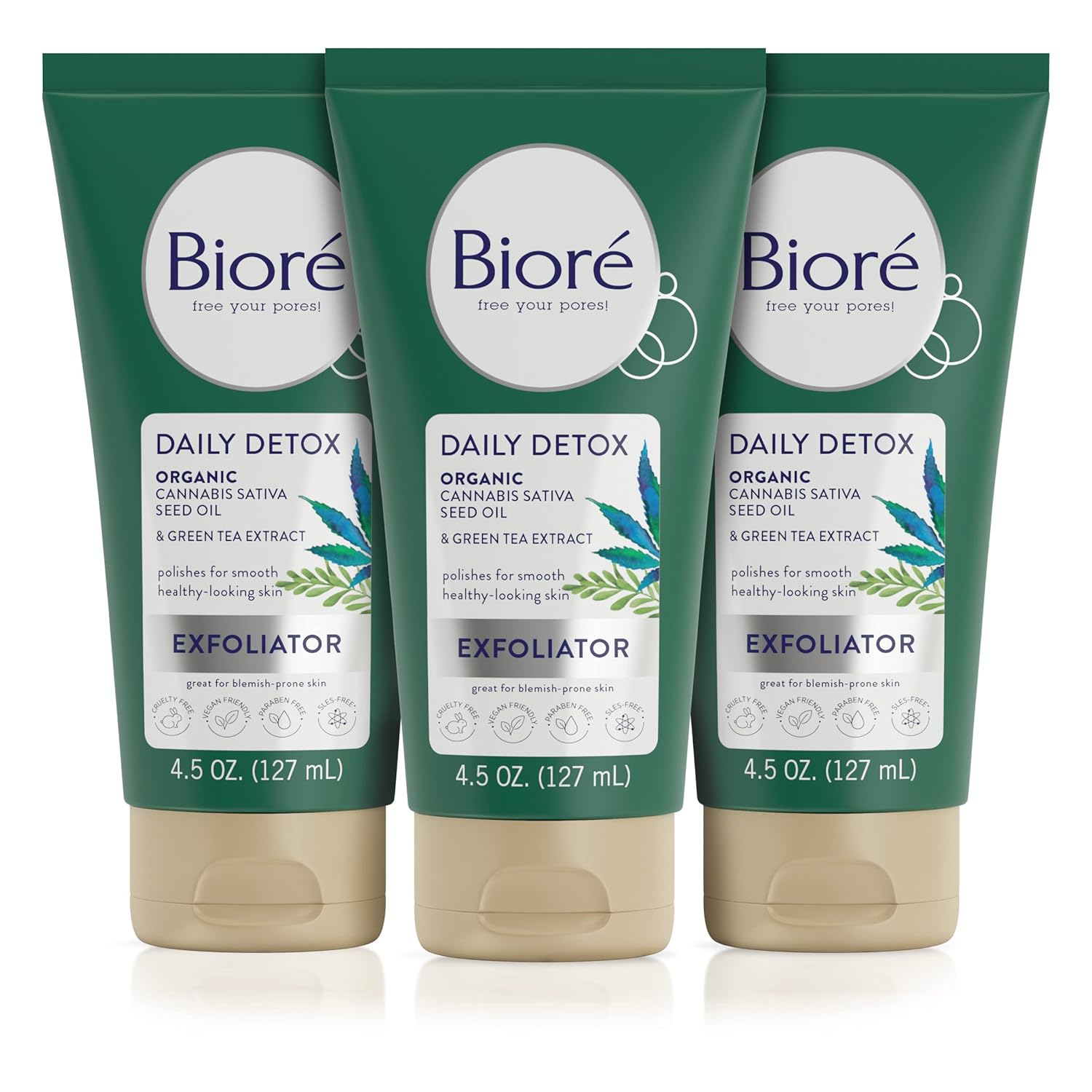Bioré Face Scrub with Organic Cannabis Sativa Seed Oil