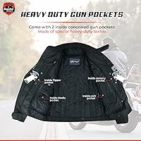 Vista 5 de Daniel Smart - Chaqueta de motocicleta para hombre, resistente al agua y duradera, para todas las estaciones, deportiva de malla blindada