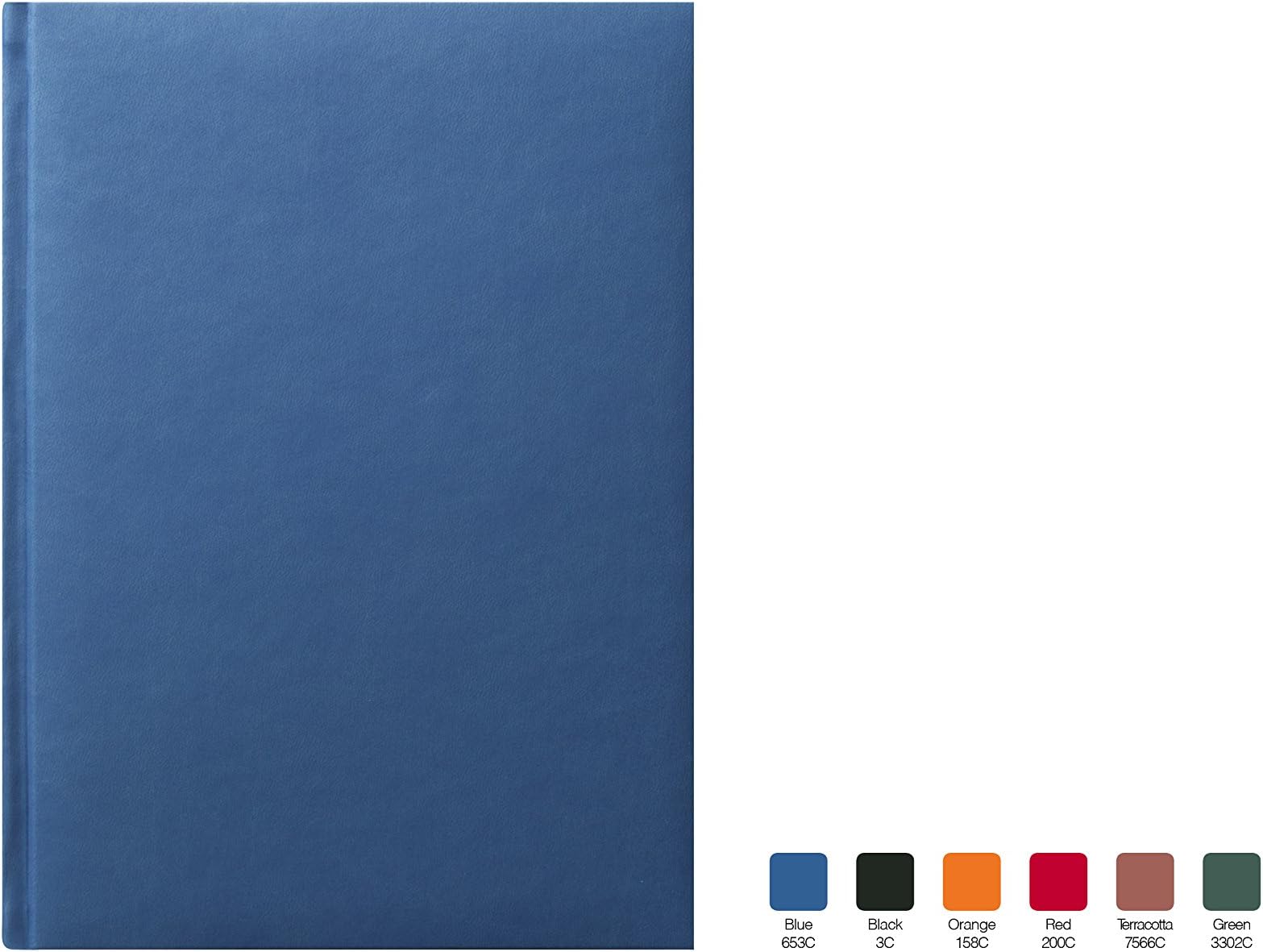 SYMPHONY Ruled, Padded Executive Hardcover Notebook Journal with Premium Paper, 256 Lined Pages, With Book Mark Ribbons, Lined Pages, Blue Cover, Size 7" x 9.75"