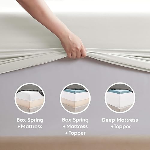 Miniatura 9 de Nestl - Juego de sábanas. Juego de sábanas 1800 con bolsillo profundo  Sábanas de microfibra de doble cepillado lujosas de hotel  Sábana de colchón