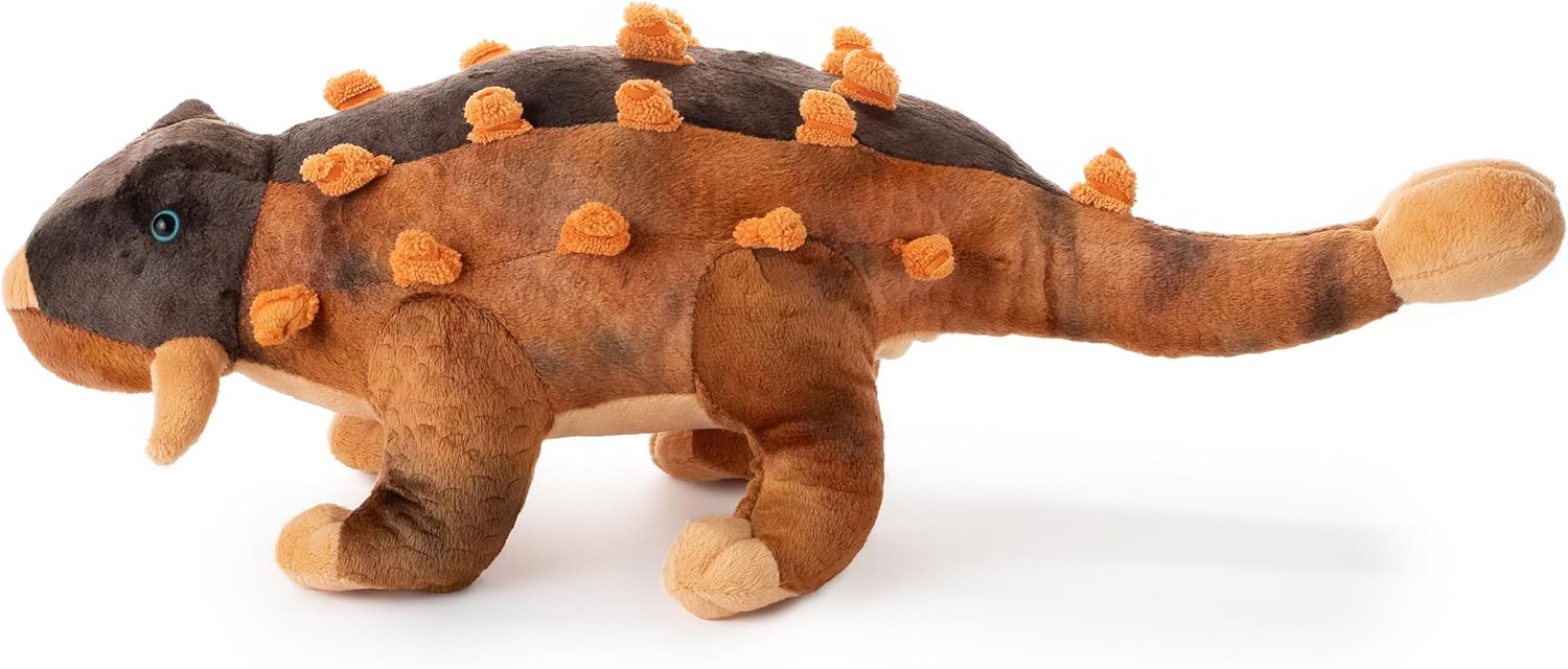The Petting Zoo Ankylosaurus Stuffed Animal Plushie, Dinosaur Animals, ZOOLOGEE Dinosaur Plush Toy 18 inches