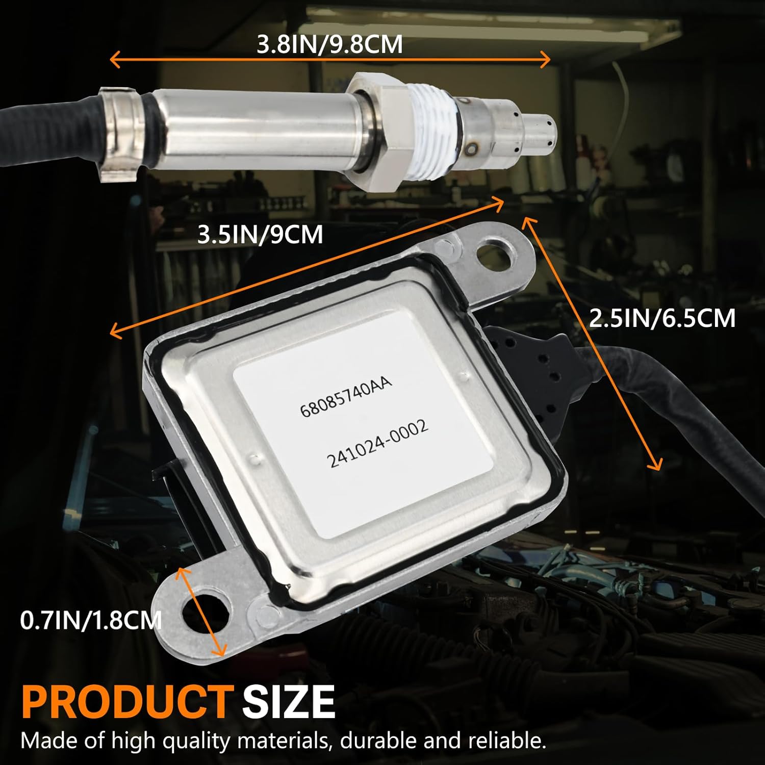 Upstream NOx Sensor - Compatible with Dodge Ram 2500/3500/4500/5500 6.7L Cummins Diesel 2013,2014,2015,2016,2017,2018 Nitrogen Oxide Sensor Replace# 68210084AA,904-6030,904-6011