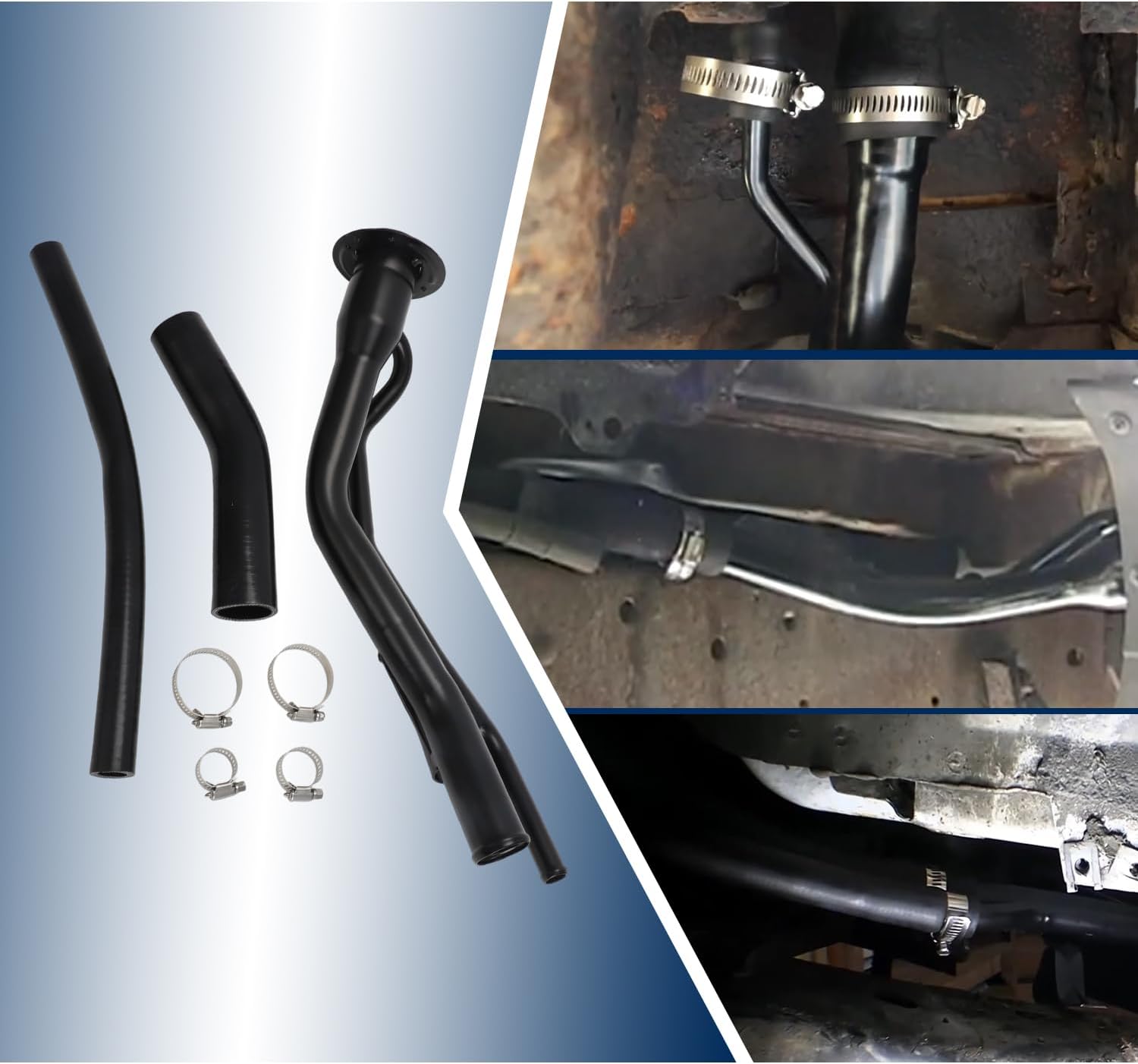 Fuel Tank Fill Neck & Vent Hose Kit For Ford Excursion（2000/2001/2002/2003/2004/2005）- Gas V8/V10 - #FNF-024H - FN898 - Fuel Fill Neck Assembly - No Tank Removal