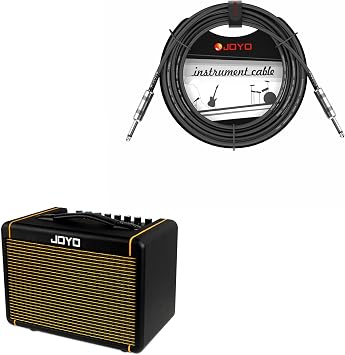 JOYO 20W Guitar Amp for Acoustic Guitar AC-20S Bundles with JOYO Audio Instrument Cable 15ft CM-04