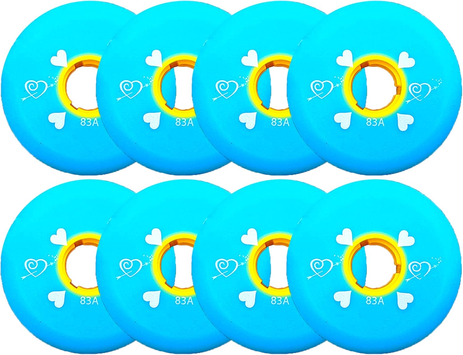 Roller Skate Wheels 62mm/ 64mm/ 68mm/ 70mm/ 72mm/ 76mm/ 80mm Inline Skate Wheels for Beginners of Kid/Aldults or Training Wheels Etc