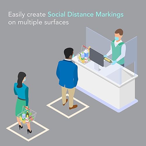 Miniatura 4 de IDL Packaging Cinta adhesiva blanca de 34 pulgadas x 60 yardas (paquete de 12 rollos), adhesivo de goma natural, protección de líneas afiladas y