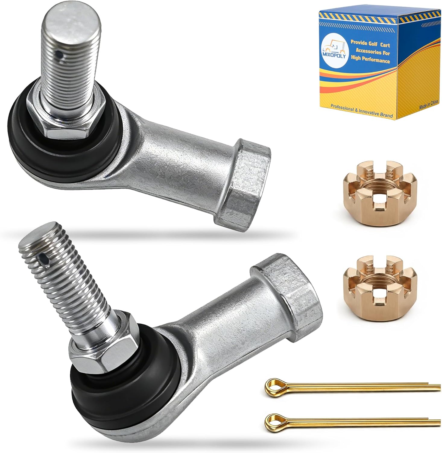 Golf Cart Tie Rod End for Yamaha G22 G27 G29 2003-Up Models, 2 Pcs Ball Joint Kit, Replace OEM Part No JU0-F3841-00-00
