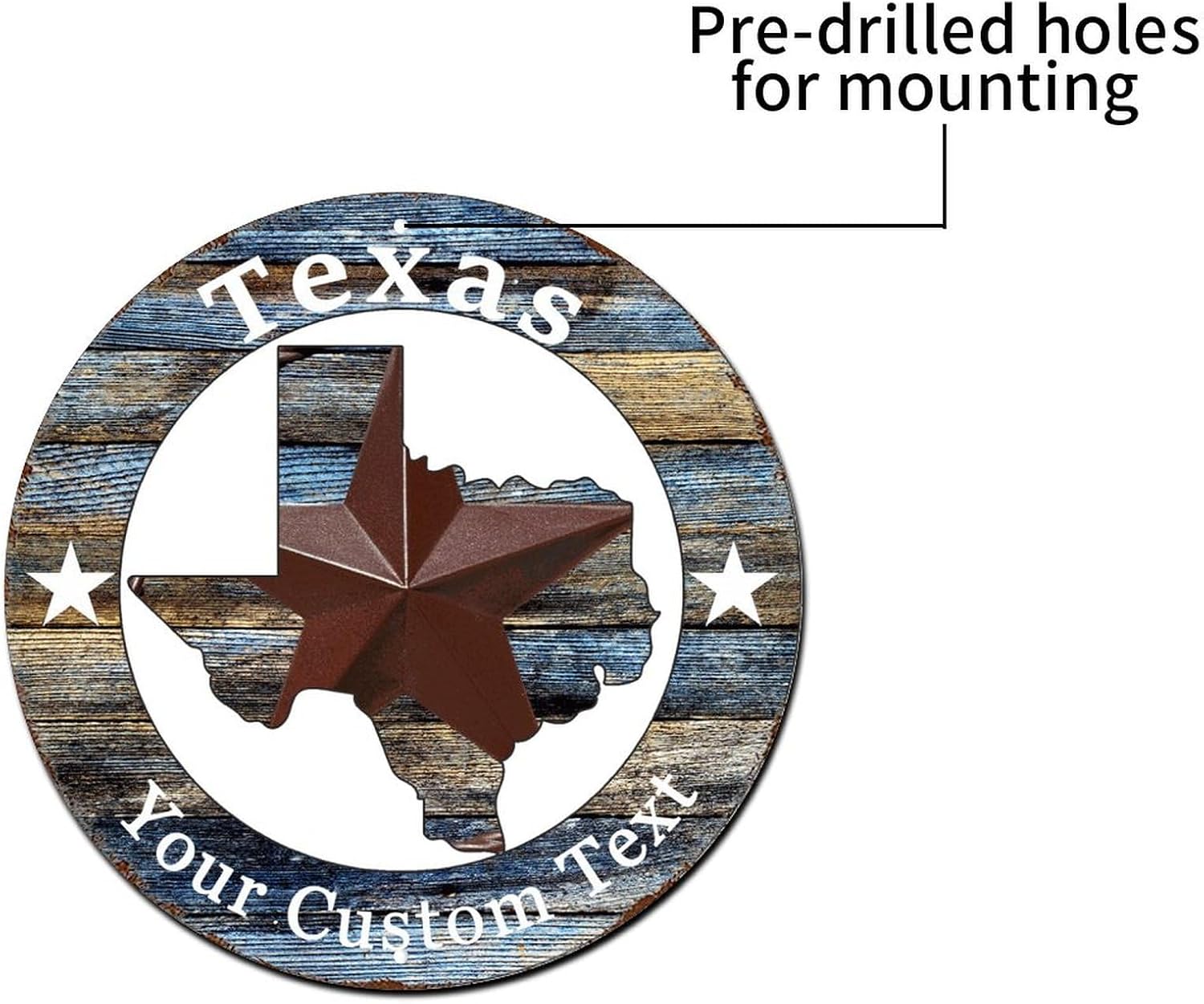 Personalized Texas Independence Day Metal Signs Metal Stars for Outside Tin Signs Funny Texas Home Decor Wall Plaque 9x9in for Hanging to Display in Your Home Bar Garage Or Restaurant image 4