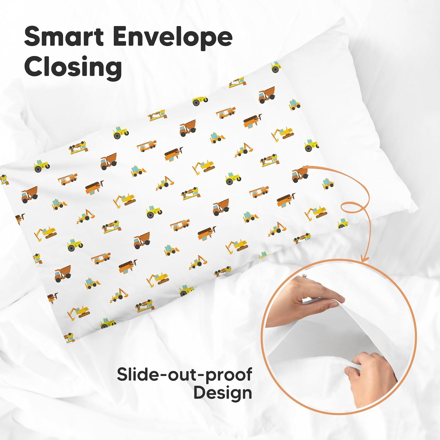 KeaBabies 2-Pack Toddler Pillow and Toddler Pillowcase for 13X18 Pillow - Soft Cotton Cushion for Sleeping Kids - Soft, Breathable and Cute Colored Kids Pillowcases