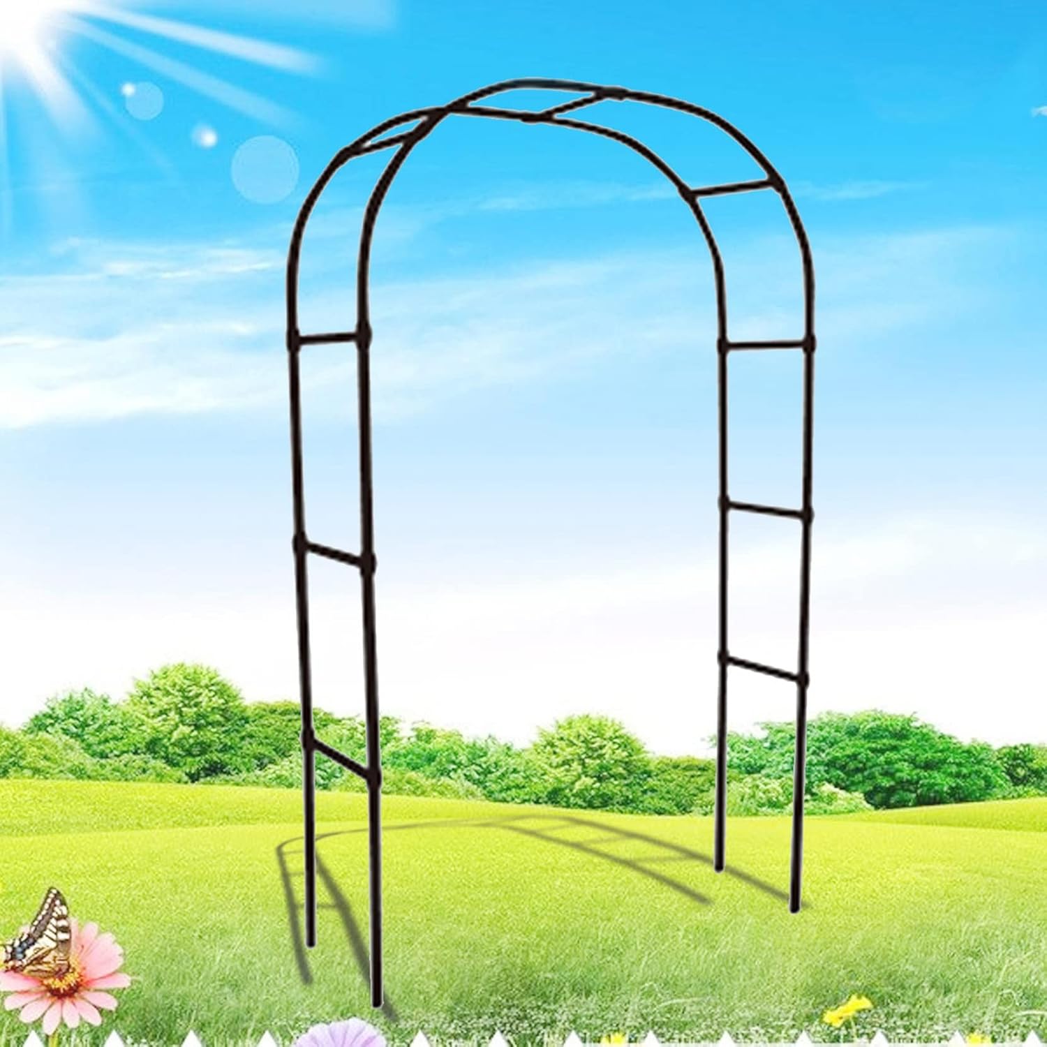 Metal Arbor, Garden Arch Tredllis for Climbing Plants Rose Metal Wedding Arches Ceremony Party Outdoor Floral Decor,for Outdoor Climbing Plant, Wedding Ceremony, Bridal Party Decoration