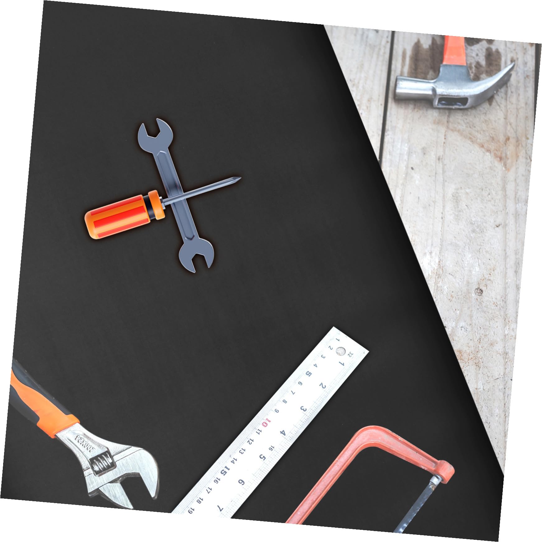 Tapis de Table Résistant à Chaleur Antistatique en Caoutchouc Noir