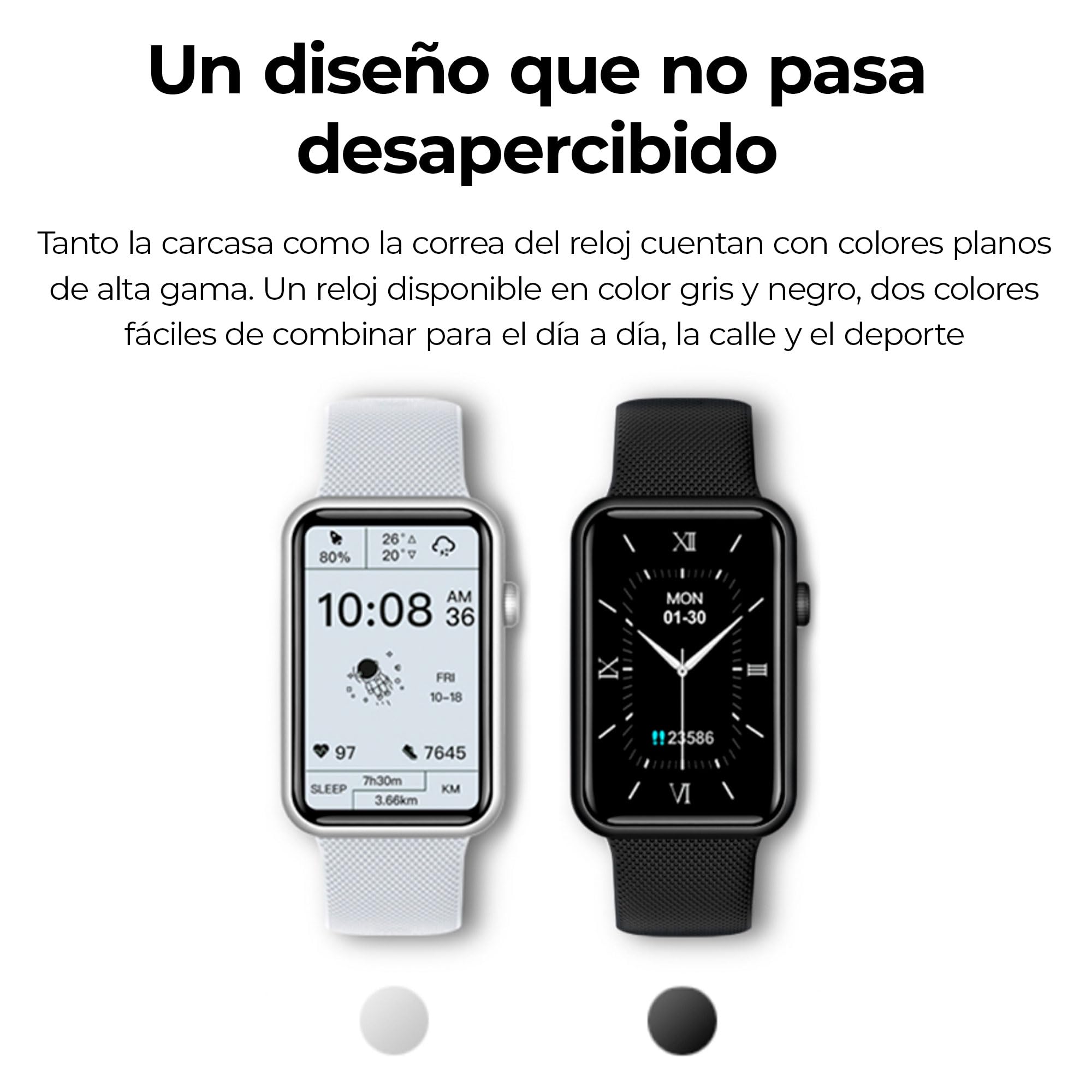 Ksix Tube Reloj Inteligente Hombre y Mujer Multideporte, Smartwatch con Llamadas y Notificaciones, Localizador, Pulsera de Actividad con Podómetro, Pulsómetro y Oxígeno en Sangre. App Propia. Negro