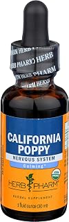 Herb Pharm Certified Organic California Poppy Extract for Calming Nervous System Support - 1 Ounce