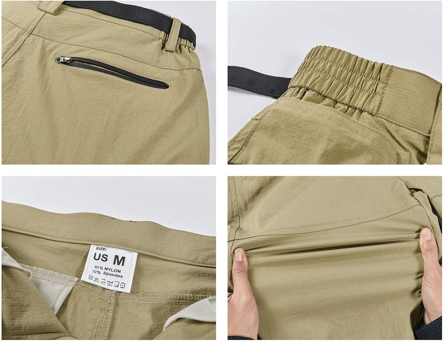 Kolongvangie Men's Outdoor Comfy Lightweight Quick Dry Stretchy Cargo Shorts with Multi Pockets (No Belt) - Image 2